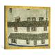 Gerahmtes Bild von Egon Schiele Alte Häuser, Kunstdruck im hochwertigen handgefertigten Bilder-Rahmen, 70x50 cm, Gold raya