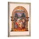 Gerahmtes Bild von 9. Jahrhundert Evangelist Lukas/Buchmalerei 9.Jh, Kunstdruck im hochwertigen handgefertigten Bilder-Rahmen, 50x70 cm, Silber raya