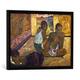 Gerahmtes Bild von Paul Gauguin Te reriora, Kunstdruck im hochwertigen handgefertigten Bilder-Rahmen, 70x50 cm, Schwarz matt