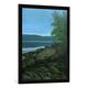 Gerahmtes Bild von Theodor Kittelsen "Ein stiller Abend", Kunstdruck im hochwertigen handgefertigten Bilder-Rahmen, 60x80 cm, Schwarz matt
