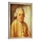 Gerahmtes Bild von Johann Philipp Bach Portrait of Carl Philipp Emanuel Bach, c.1780, Kunstdruck im hochwertigen handgefertigten Bilder-Rahmen, 60x80 cm, Silber raya