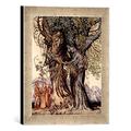 Gerahmtes Bild von Arthur Rackham "I am old Philemon! murmured the oak, illustration from 'A Wonder Book for Girls and Boys' by Nathaniel Hawthorne, 1928", Kunstdruck im hochwertigen handgefertigten Bilder-Rahmen, 30x30 cm, Silber raya