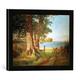Gerahmtes Bild von Louis Gurlitt Blick auf den Großen Binnensee, Kunstdruck im hochwertigen handgefertigten Bilder-Rahmen, 40x30 cm, Schwarz matt