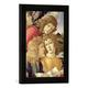 Gerahmtes Bild von Sandro Botticelli Detail of The Madonna of the Magnificat, detail of three boys, 1482", Kunstdruck im hochwertigen handgefertigten Bilder-Rahmen, 30x40 cm, Schwarz matt