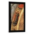 Gerahmtes Bild von Fra Angelico "Detail from the side of the Linaivoli Triptych showing an angel holding a portative organ, 1433", Kunstdruck im hochwertigen handgefertigten Bilder-Rahmen, 40x60 cm, Schwarz matt