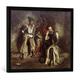 Gerahmtes Bild von Eugène Delacroix "Le Tasse dans la maison de fous", Kunstdruck im hochwertigen handgefertigten Bilder-Rahmen, 70x50 cm, Schwarz matt