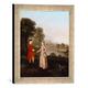 Gerahmtes Bild von Arthur William Devis Portrait of Mr. and Mrs. John Broadhurst of Foston Hall, Derbyshire, Kunstdruck im hochwertigen handgefertigten Bilder-Rahmen, 30x30 cm, Silber raya