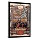 Gerahmtes Bild von Hans Mielich "Orlando di Lasso mit Hofkapelle/Mielich", Kunstdruck im hochwertigen handgefertigten Bilder-Rahmen, 70x100 cm, Schwarz matt