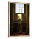 Gerahmtes Bild von Caspar David Friedrich "Frau am Fenster", Kunstdruck im hochwertigen handgefertigten Bilder-Rahmen, 70x100 cm, Silber raya