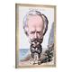 Gerahmtes Bild von Etienne Carjat Victor Hugo (1802-85) on Jersey rock, 1867", Kunstdruck im hochwertigen handgefertigten Bilder-Rahmen, 60x80 cm, Silber raya
