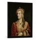 Gerahmtes Bild von Thomas Phillips "Portrait of George Gordon (1788-1824) 6th Baron Byron of Rochdale in Albanian Dress, 1813", Kunstdruck im hochwertigen handgefertigten Bilder-Rahmen, 50x70 cm, Schwarz matt