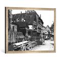 Gerahmtes Bild von Jousset View of the Old Quarter, Ulm, c.1910, Kunstdruck im hochwertigen handgefertigten Bilder-Rahmen, 70x50 cm, Silber raya