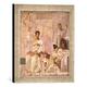 Gerahmtes Bild von 4. Jahrhundert v.Chr Theaterszene/römische Wandmalerei, Kunstdruck im hochwertigen handgefertigten Bilder-Rahmen, 30x30 cm, Silber raya