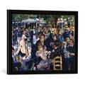 Gerahmtes Bild von Pierre Auguste Renoir Le Moulin de la Galette, Kunstdruck im hochwertigen handgefertigten Bilder-Rahmen, 60x40 cm, Schwarz matt