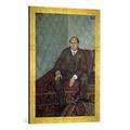 Gerahmtes Bild von Richard Gerstl Schoenberg,A./Portrait/Gem. R.Gerstl, Kunstdruck im hochwertigen handgefertigten Bilder-Rahmen, 50x70 cm, Gold raya