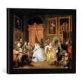 Gerahmtes Bild von William Hogarth Marriage a la Mode: IV, The Toilette, c.1743, Kunstdruck im hochwertigen handgefertigten Bilder-Rahmen, 40x30 cm, Schwarz matt