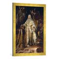 Gerahmtes Bild von Ferdinand Richter Gian Gastone de' Medici/F.Richter, Kunstdruck im hochwertigen handgefertigten Bilder-Rahmen, 50x70 cm, Gold raya