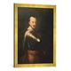 Gerahmtes Bild von Anthonis van Dyck Wallenstein/Gem. von Van Dyck (?), Kunstdruck im hochwertigen handgefertigten Bilder-Rahmen, 50x70 cm, Gold raya