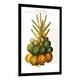 Gerahmtes Bild von Charles Plumier "Fruit du Papayer", Kunstdruck im hochwertigen handgefertigten Bilder-Rahmen, 70x100 cm, Schwarz matt