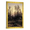 Gerahmtes Bild von Iwan Iwanowitsch Schischkin Wald im Frühling, Kunstdruck im hochwertigen handgefertigten Bilder-Rahmen, 50x70 cm, Gold raya