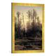 Gerahmtes Bild von Iwan Iwanowitsch Schischkin Wald im Frühling, Kunstdruck im hochwertigen handgefertigten Bilder-Rahmen, 50x70 cm, Gold raya