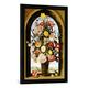 Gerahmtes Bild von Ambrosius Bosschaert Blumenstrauß im Fenster, Kunstdruck im hochwertigen handgefertigten Bilder-Rahmen, 50x70 cm, Schwarz matt