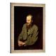 Gerahmtes Bild von Vasili Grigorevich Perov "Portrait of Fyodor Dostoyevsky (1821-81) 1872", Kunstdruck im hochwertigen handgefertigten Bilder-Rahmen, 40x60 cm, Silber raya
