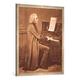 Gerahmtes Bild von Unbekannt "Franz Liszt (1811-86) at the Piano", Kunstdruck im hochwertigen handgefertigten Bilder-Rahmen, 70x100 cm, Silber raya