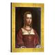 Gerahmtes Bild von Königin Anne de Bretagne Anne de Bretagne/Gemälde, Kunstdruck im hochwertigen handgefertigten Bilder-Rahmen, 30x40 cm, Gold raya