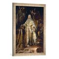 Gerahmtes Bild von Ferdinand Richter Gian Gastone de' Medici/F.Richter, Kunstdruck im hochwertigen handgefertigten Bilder-Rahmen, 50x70 cm, Silber raya