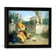 Gerahmtes Bild von Giovanni Battista Tiepolo G.B.Tiepolo, Rinaldo u.Armida im Garten, Kunstdruck im hochwertigen handgefertigten Bilder-Rahmen, 40x30 cm, Schwarz matt