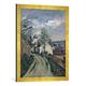 Gerahmtes Bild von Paul Cézanne The House of Doctor Gachet (1828-1909) at Auvers, 1872-73, Kunstdruck im hochwertigen handgefertigten Bilder-Rahmen, 50x70 cm, Gold raya