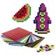 getDigital 11899 Pixel Puzzle Magnete | Set mit 1600 flachen Kühlschrankmagneten | 16 Farben nach C64 Palette | 1 x 1 cm je Pixel