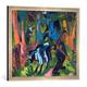 Gerahmtes Bild von Ernst Ludwig Kirchner Kühe im Wald, Kunstdruck im hochwertigen handgefertigten Bilder-Rahmen, 70x50 cm, Silber Raya