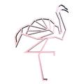 NOGALLERY Flamingo 3D Motiv, Circa 10,7 x 15,6 cm, rosa