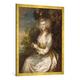 Gerahmtes Bild von Thomas Gainsborough "Bildnis Mrs.Thomas Hibbert", Kunstdruck im hochwertigen handgefertigten Bilder-Rahmen, 70x100 cm, Gold Raya