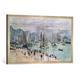 Gerahmtes Bild von Claude Monet "Port de Mer, Le Havre", Kunstdruck im hochwertigen handgefertigten Bilder-Rahmen, 100x50 cm, Silber Raya