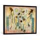 Gerahmtes Bild von Paul Klee Wandbild aus dem Tempel der Sehnsucht dorthin, Kunstdruck im hochwertigen handgefertigten Bilder-Rahmen, 100x70 cm, Schwarz matt