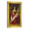 Gerahmtes Bild von Friedrich Wilhelm von Schadow "Bildnis der Fanny Ebers", Kunstdruck im hochwertigen handgefertigten Bilder-Rahmen, 40x60 cm, Gold Raya