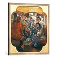 Gerahmtes Bild von William Maw Egley "Bus-Interior", Kunstdruck im hochwertigen handgefertigten Bilder-Rahmen, 70x70 cm, Silber Raya