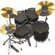Vic Firth 20 Inch Fusion Drum and Cymbal Mute Pad Set: 10”, 12”, 14”(x2), 20"Drum Pads Plus Hi-hat and 2 x Cymbal Pads
