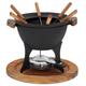 kela 16644 Fondue-Set, 11-teilig, Gusseisen emailiert, Induktionsgeeignet, 1 L, Metall/Schwarz, Country