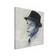 Paul Sinus Art Frank_Sinatra_Aqua_60x60cm Wandbild Leinwand, 90 x 50 x 3 cm, Mehrfarbig