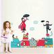 wall-art R00372 Wandaufkleber für Kinder, Mary Poppins auf dem Dach, 100 x 40 x 0,1 cm, bunt