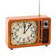 Pide X esa Boca Fordert X Dieser Mund re-114809 – Desktop-Uhr, Design TV Antenne, Metall mit Antik-Finish, Quartzuhrwerk