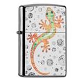 Zippo 60001830 Gecko Z-Fusion Feuerzeug, Messing, Edelstahloptik, 1 x 3,5 x 5,5 cm