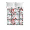 VICTORIO & LUCCHINO Anemona Bettwäsche Set Cama 150 (230 x 270 cm + 2/45 x 90 cm) Weiß/Rot