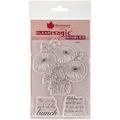 Woodware Clear Stamps 3,5 x 14 cm Untertasse Blumen