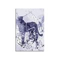 Paul Sinus Art Gepard_Art_90x60-SA Wandbild Leinwand, 90 x 50 x 3 cm, mehrfarbig