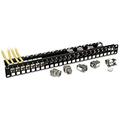 LINDY 25894 Cat.6A 10G Premium Patchpanel mit 24x RJ45 STP Keystones, schwarz